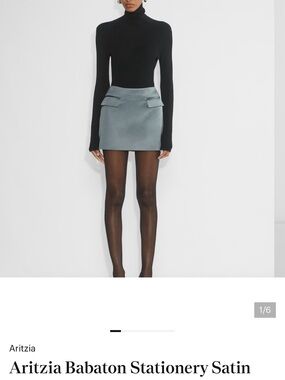 Aritzia Babaton Stationery Satin Skirt